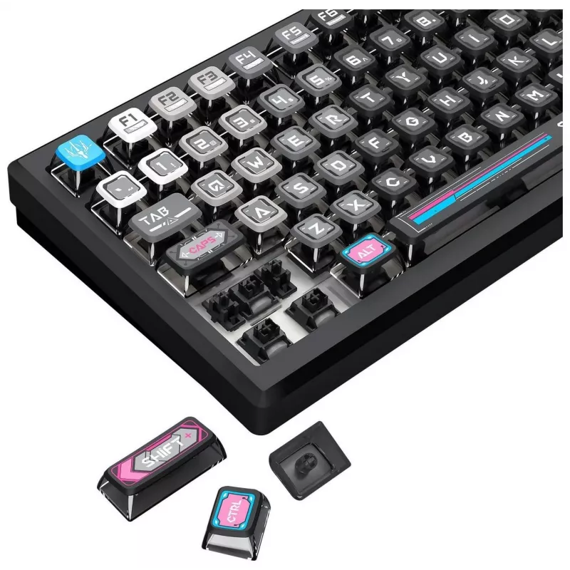 Redragon K732MC-RGB-PRO Uranus Pro 82 75% mechanická klávesnica, Hot-Swappable, RGB, USB-C, čierna