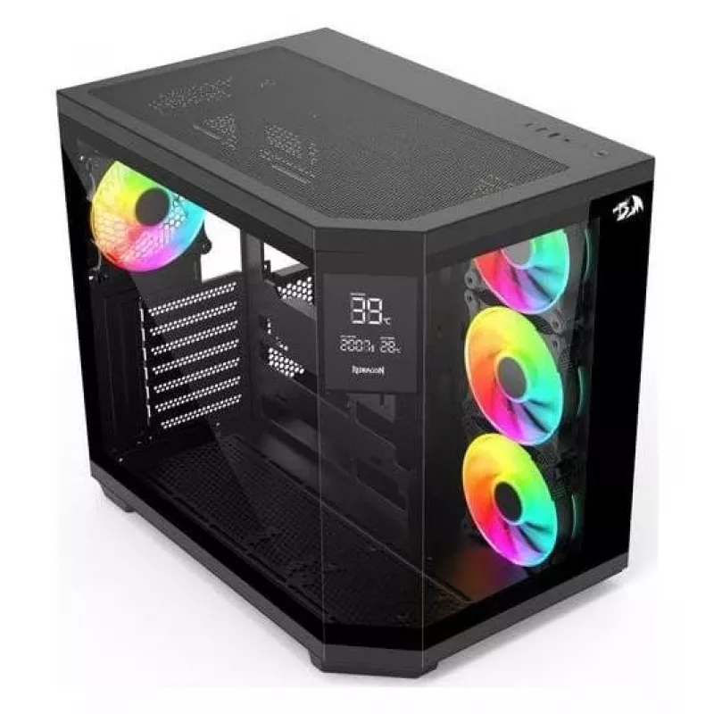 Redragon Vision ARGB GC-625-PRO Mid-Tower herné puzdro, čierne, tvrdené sklo, 4x120 mm ARGB ventilátory