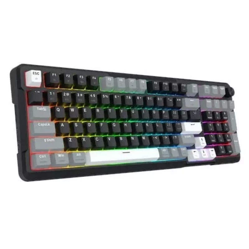 Redragon ARLOKKS QMK K742 75% Tri-Mode mechanická klávesnica, Hot-Swappable, Gasket Mount, RGB, čierna