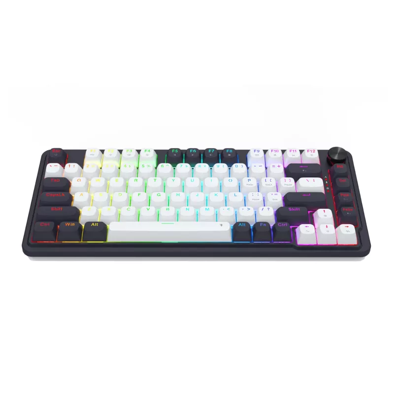 Redragon Ucal Magnetic K673WB-RGB-M 75% Tri-Mode mechanická herná klávesnica, biela/čierna