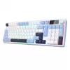Redragon ARIA PRO K527WBL-PRO 75% Tri-Mode RGB mechanická klávesnica (biela/sivá s modrými akcentmi)