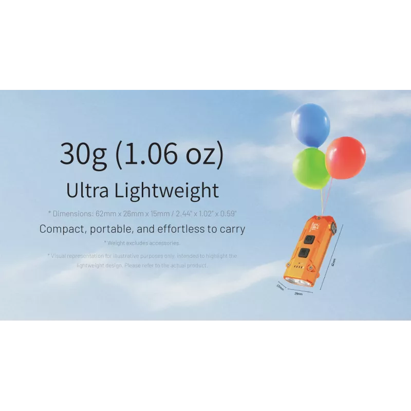 Nitecore TIP3 kľúčenková baterka oranžová 720 lúmenov