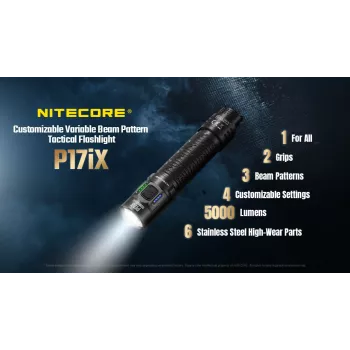 Nitecore P17iX taktická baterka 4000 lúmenov USB-C nabíjateľná