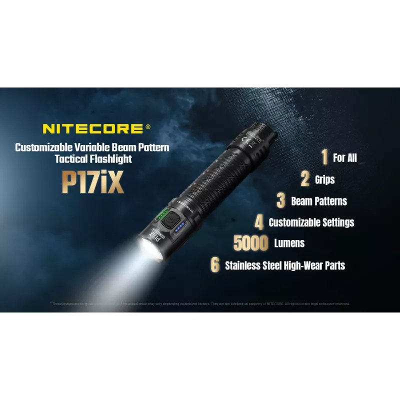 Nitecore P17iX taktická baterka 4000 lúmenov USB-C nabíjateľná