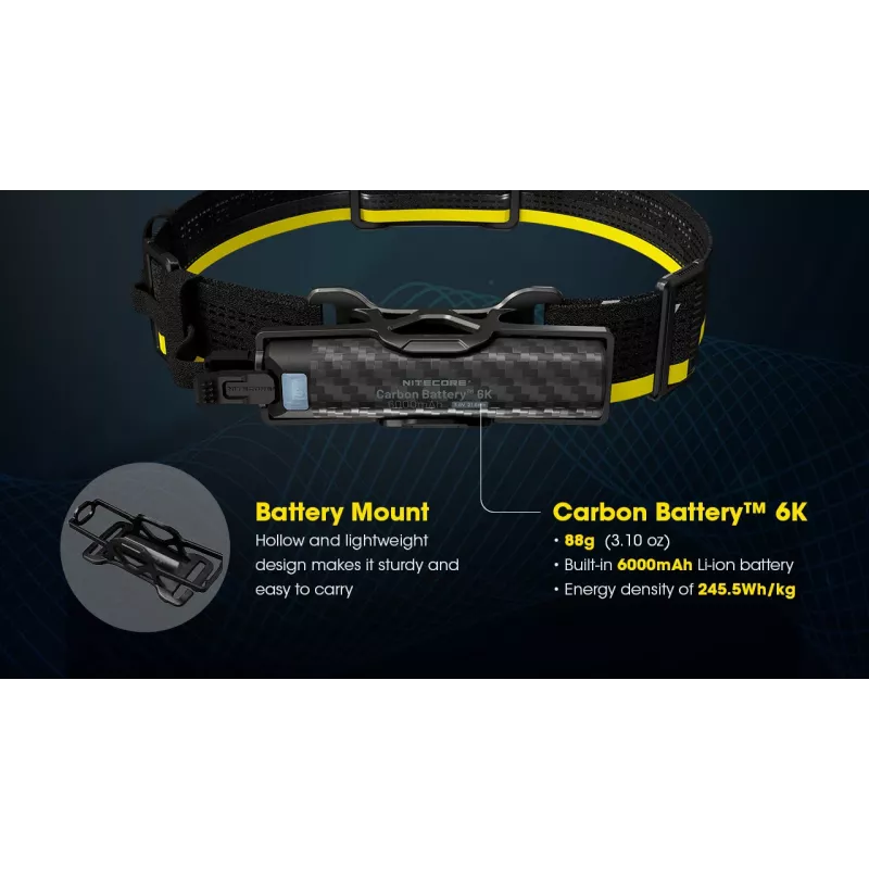 Nitecore Carbon Battery 6K Kit power banka 6000 mAh