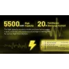 Nitecore NL2155HP 21700 Li-ion batéria 5500mAh 3.6V Button Top Protected