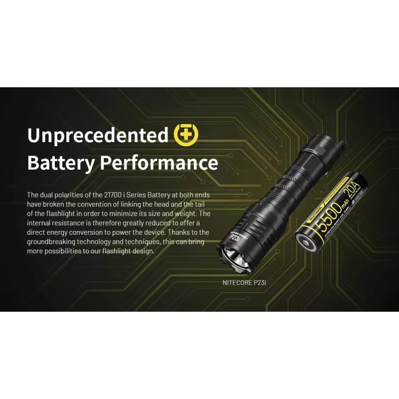 Nitecore 21700 Li-ion batéria 5500mAh 20A 3,6V Button Top