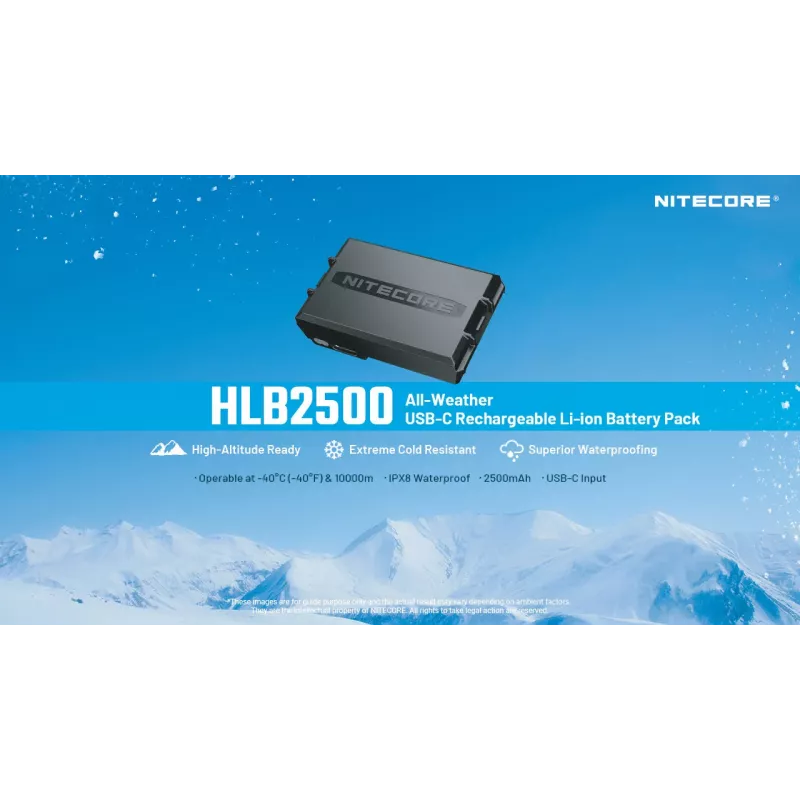 Nitecore HLB2500 2500 mAh Li-Ion batériový pack s USB-C nabíjaním