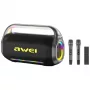 AWEI KT20 prenosný bezdrôtový reproduktor 400W Bluetooth 5.3 so sadou na karaoke čierny