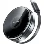 AWEI W27 3-in-1 bezdrôtová nabíjacia stanica 15W rýchle nabíjanie s USB-C káblom čierna