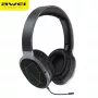 AWEI A799BL Bluetooth herný headset s mikrofónom, cez uši, čierny