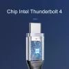 ORICO Thunderbolt 4 kábel USB-C 40 Gbit/s 8K60Hz PD 100W 2m čierny