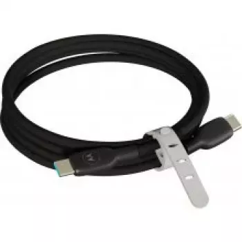 Motorola silikónový USB-C na USB-C kábel 2m 100W 5A čierny