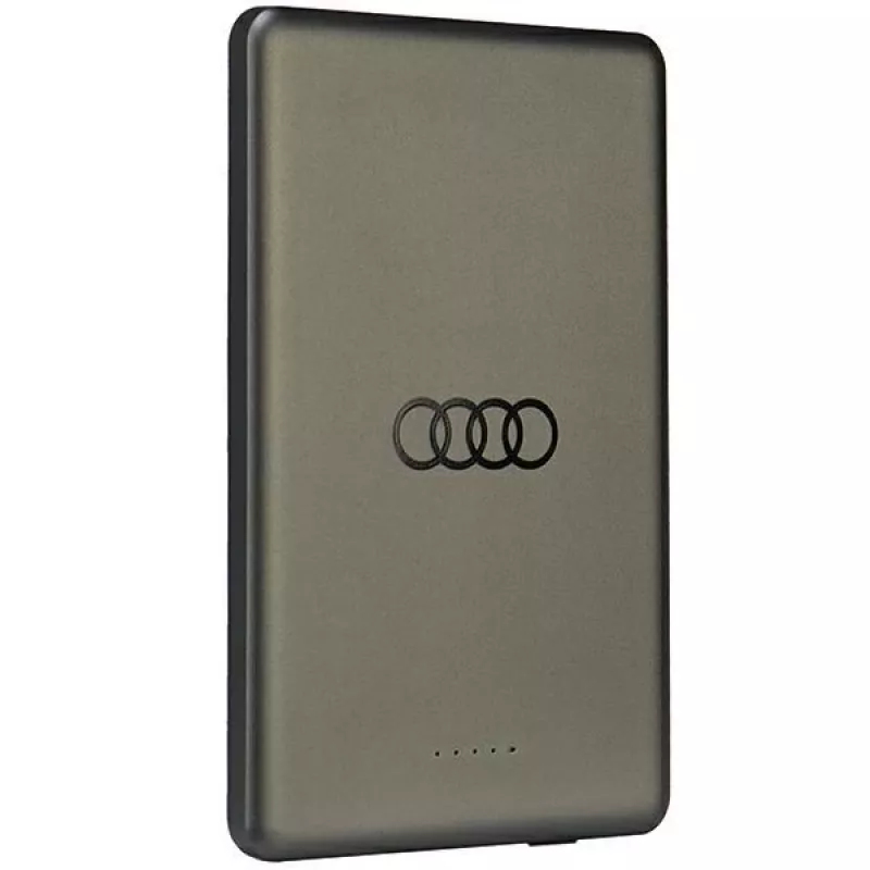 AUDI Powerbank indukčný 15W 5000mAh Grey Big Logo MagSafe AU-MWPB5000-GT/D1-GY