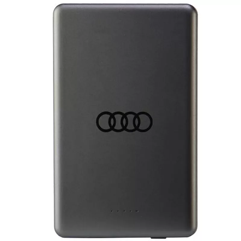 AUDI Powerbank indukčný 15W 5000mAh Grey Big Logo MagSafe AU-MWPB5000-GT/D1-GY