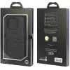 Audi GT syntetická koža tvrdé puzdro pre iPhone 15 Pro (6,1 palca) - čierna
