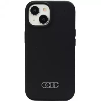 Audi silikónové puzdro pre iPhone 15 Plus / 14 Plus 6,7 palca čierne tvrdé puzdro AU-LSRIP15M-Q3/D1-BK