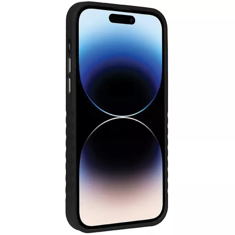 Audi pravá koža MagSafe iPhone 14 Pro 6,1 čierno-červené tvrdé puzdro AU-TPUPCMIP14P-R8/D3-RD