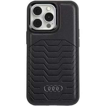 Audi syntetická koža MagSafe tvrdé puzdro pre iPhone 13 Pro / 13 6,1 palca čierna