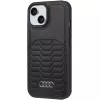 Audi syntetická koža MagSafe tvrdé puzdro pre iPhone 15 / 14 / 13 6,1 palca čierna