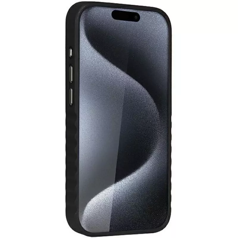 Audi syntetická koža MagSafe iPhone 15 Pro 6,1 tvrdé puzdro čierna