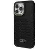 AUDI syntetická koža MagSafe tvrdé puzdro pre Apple iPhone 15 Pro Max 6,7 palca - čierna