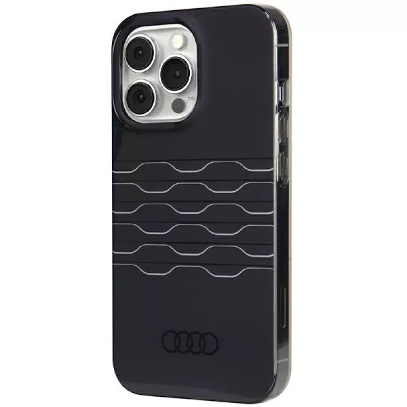 Audi IML MagSafe puzdro pre iPhone 13 Pro Max 6,7 palca čierne tvrdé puzdro AU-IMLMIP13PM-A6/D3-BK