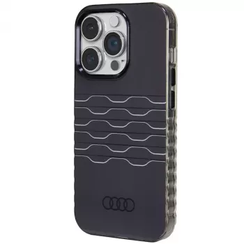 AUDI IML MagSafe puzdro pre iPhone 14 Pro 6,1 čierne tvrdé puzdro AU-IMLMIP14P-A6/D3-BK