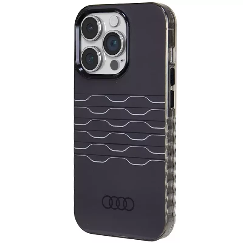 AUDI IML MagSafe puzdro pre iPhone 14 Pro 6,1 čierne tvrdé puzdro AU-IMLMIP14P-A6/D3-BK