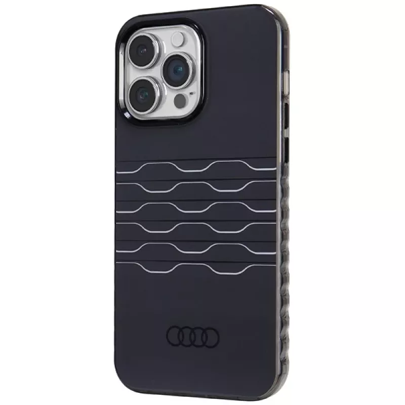 Audi IML MagSafe puzdro pre iPhone 14 Pro Max 6,7 palca čierne tvrdé puzdro AU-IMLMIP14PM-A6/D3-BK