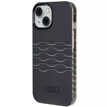 Audi IML MagSafe puzdro pre iPhone 15 / 14 / 13 6,1 čierne tvrdé puzdro AU-IMLMIP15-A6/D3-BK