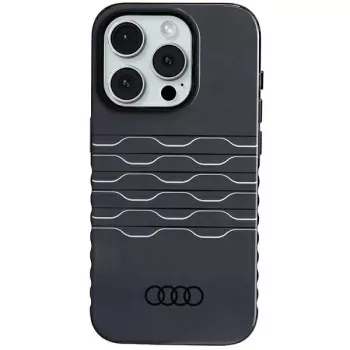 Audi IML MagSafe puzdro pre iPhone 15 Pro 6,1 čierne tvrdé puzdro