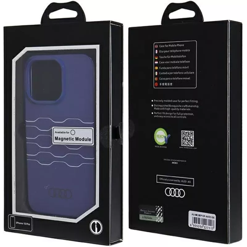 Audi IML MagSafe puzdro pre iPhone 13 Pro / 13 6,1 palca Navy Blue Hardcase