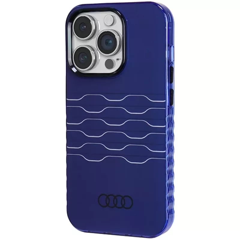 Audi IML MagSafe puzdro pre iPhone 14 Pro 6,1 palca Navy Blue Hardcase AU-IMLMIP14P-A6/D3-BE