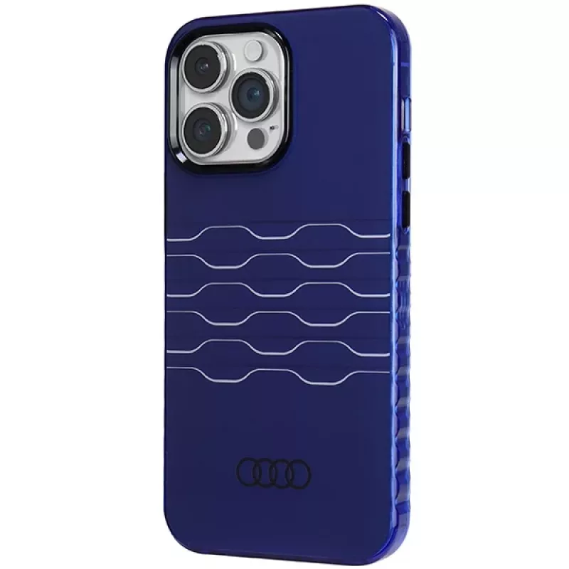 Audi IML MagSafe puzdro pre iPhone 14 Pro Max 6,7 Navy Blue tvrdé puzdro