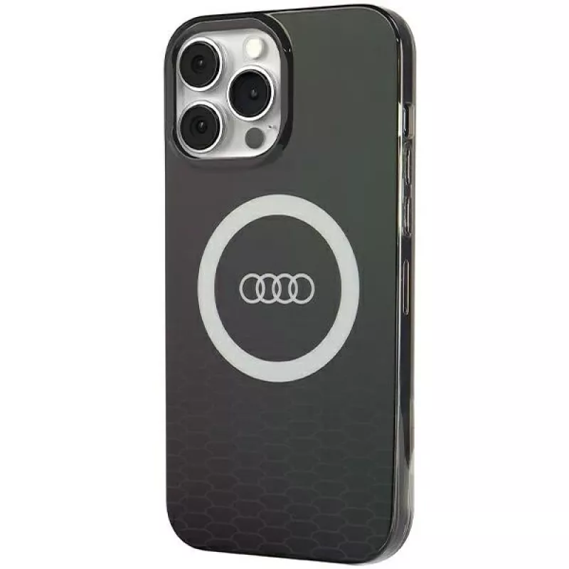 Audi IML Big Logo MagSafe puzdro pre iPhone 13 Pro / 13 6,1 palca čierne tvrdé puzdro
