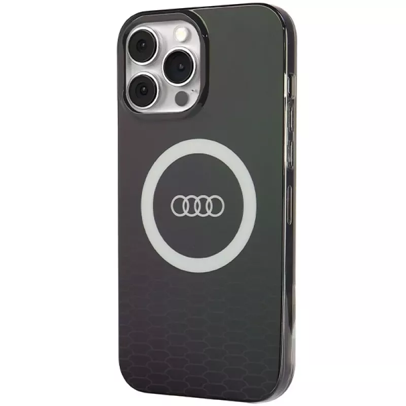 Audi IML Big Logo MagSafe puzdro iPhone 13 Pro Max 6,7 čierne tvrdé puzdro