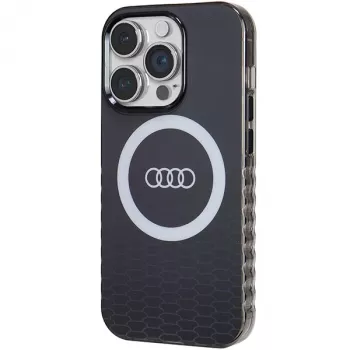 Audi IML Big Logo MagSafe puzdro pre iPhone 14 Pro 6,1 palca čierne tvrdé puzdro
