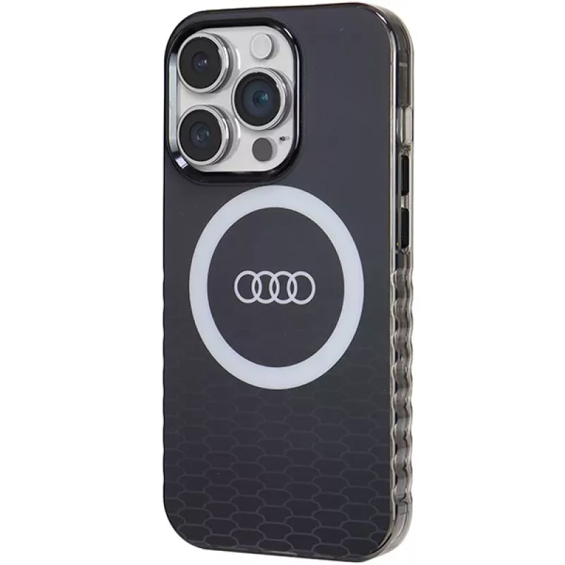 Audi IML Big Logo MagSafe puzdro pre iPhone 14 Pro 6,1 palca čierne tvrdé puzdro
