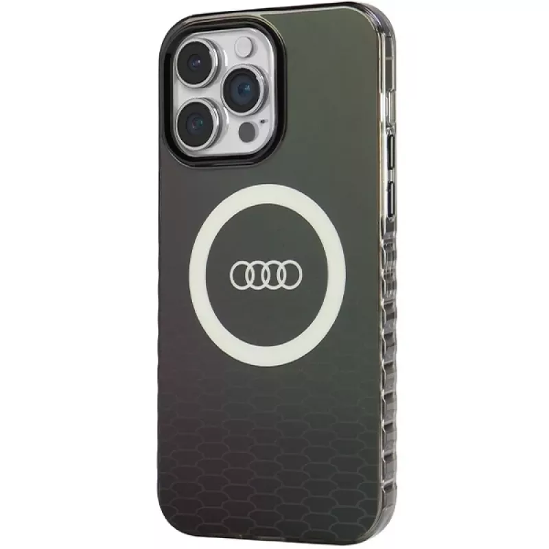 Audi IML Big Logo MagSafe puzdro pre iPhone 14 Pro Max 6,7 palca čierne tvrdé puzdro