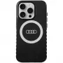 Audi IML Big Logo MagSafe puzdro pre iPhone 15 Pro 6,1 palca čierne tvrdé puzdro