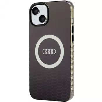 Audi IML Big Logo MagSafe puzdro pre iPhone 15 Plus / 14 Plus 6,7 palca čierne tvrdé puzdro