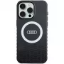 Audi IML Big Logo MagSafe puzdro pre iPhone 15 Pro Max 6,7 palca čierne tvrdé puzdro