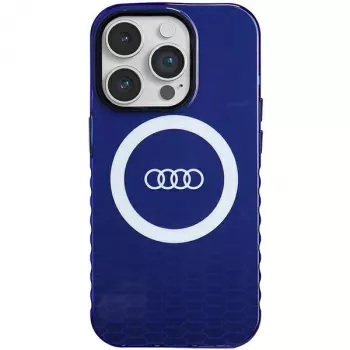 Audi IML Big Logo MagSafe puzdro pre iPhone 14 Pro 6,1 Navy Blue tvrdé puzdro AU-IMLMIP14P-Q5/D2-BE