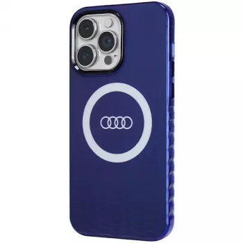 Audi IML Big Logo MagSafe puzdro pre iPhone 14 Pro Max 6,7 Navy Blue tvrdé puzdro