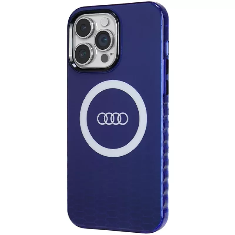 Audi IML Big Logo MagSafe puzdro pre iPhone 14 Pro Max 6,7 Navy Blue tvrdé puzdro