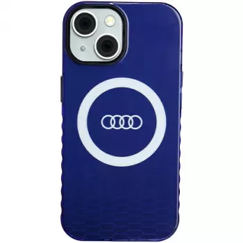 Audi IML Big Logo MagSafe puzdro pre iPhone 15 / 14 / 13 6,1 Navy Blue tvrdé puzdro