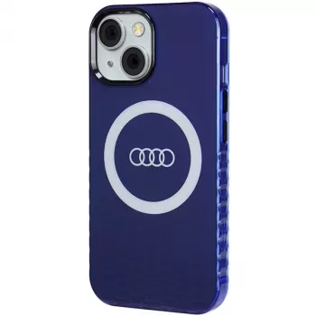 Audi IML Big Logo MagSafe puzdro pre iPhone 15 / 14 / 13 6,1 Navy Blue tvrdé puzdro