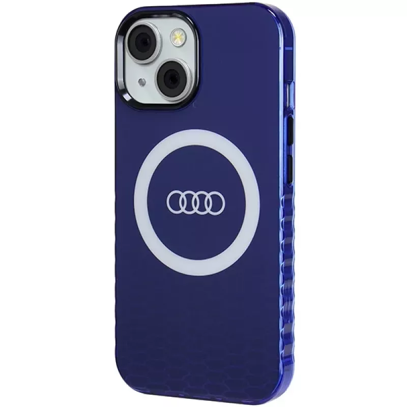 Audi IML Big Logo MagSafe puzdro pre iPhone 15 / 14 / 13 6,1 Navy Blue tvrdé puzdro