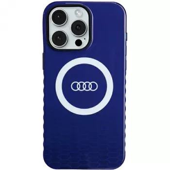 Audi IML Big Logo MagSafe puzdro pre iPhone 15 Pro Max 6,7 Navy Blue tvrdé puzdro AU-IMLMIP15PM-Q5/D2-BE